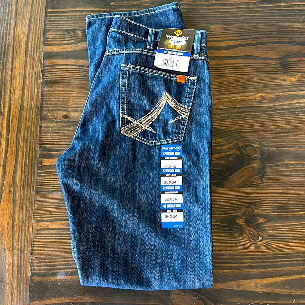 Wrangler FR 42 Vintage Boot 36x34 jeans